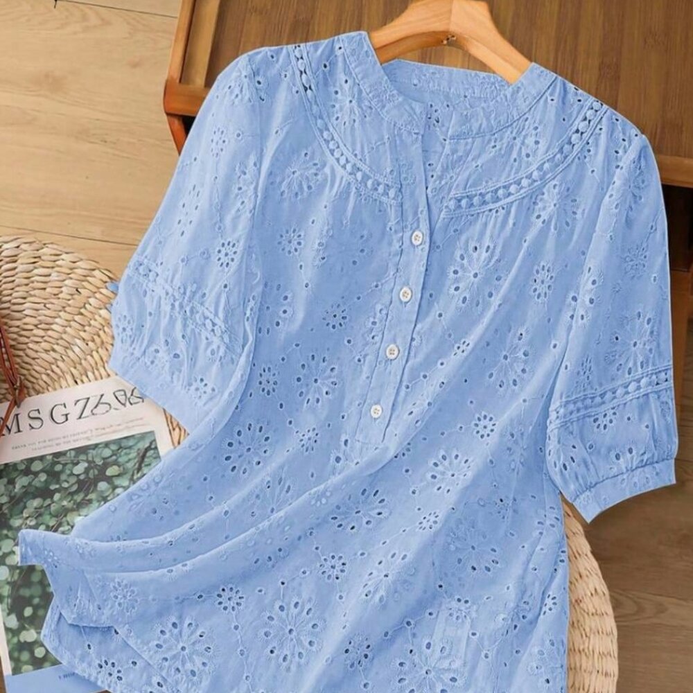 EMERY ROSE Women's Woven Casual Regular Summer Shirt size L New!